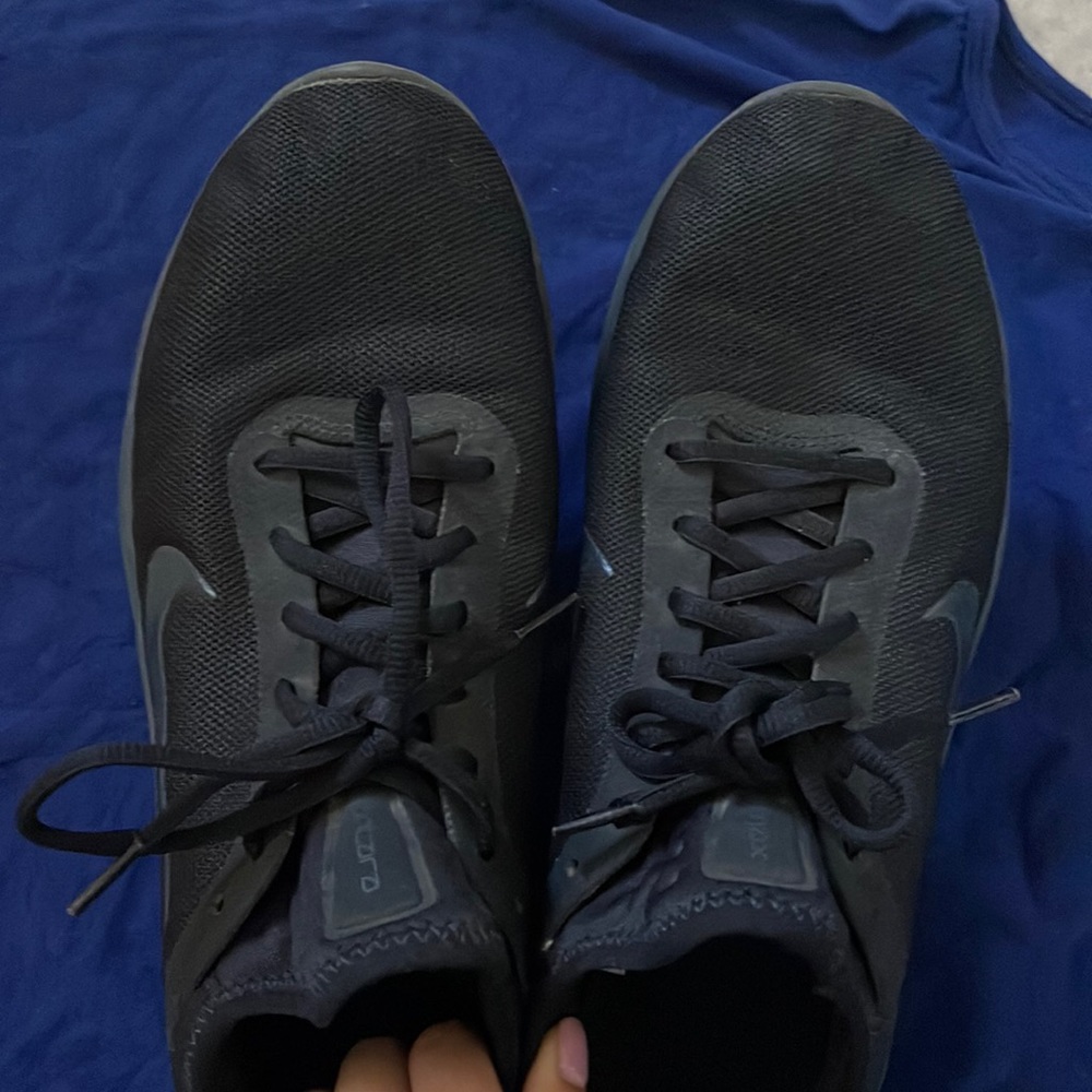 Black Nike workout shoes